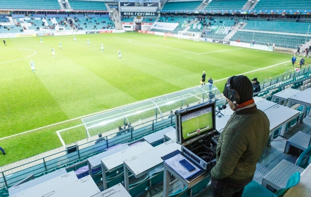 Kodune jalgpall otse staadionilt sinu telerisse, arvutisse, tahvelarvutisse ja nutitelefoni - ikka Soccernet TV abil! Foto: Oliver Tsupsman