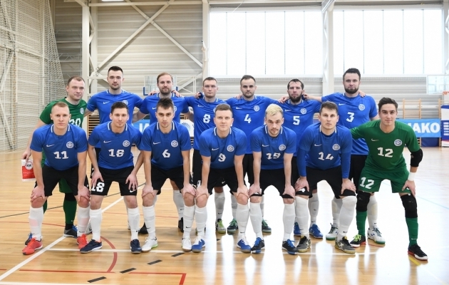Eesti meeste saalijalgpallikoondis. Foto: Futsal Week 2023