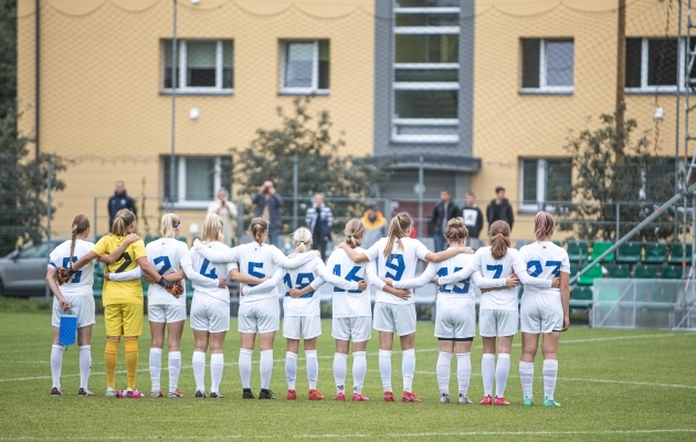 Eesti tüdrukute U15 koondis valmistub Balti turniiriks. Foto: Jana Pipar / Jalgpall.ee