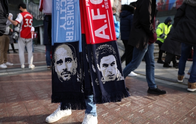 Pep Guardiola ja Mikel Arteta lähevad tänavu esmakordselt vastamisi. Foto: Scanpix / Ian Walton / Reuters