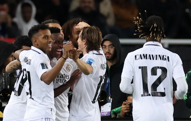 Real Madrid alistas MM-finaalis 5:3 Al-Ahli ning võitis klubi ajaloo viienda maailmameistri tiitli. Foto: Scanpix / Fadel Senna / AFP