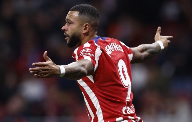 Depay lõi neljandal katsel esimese värava ja Atletico kindlustas kohta esinelikus