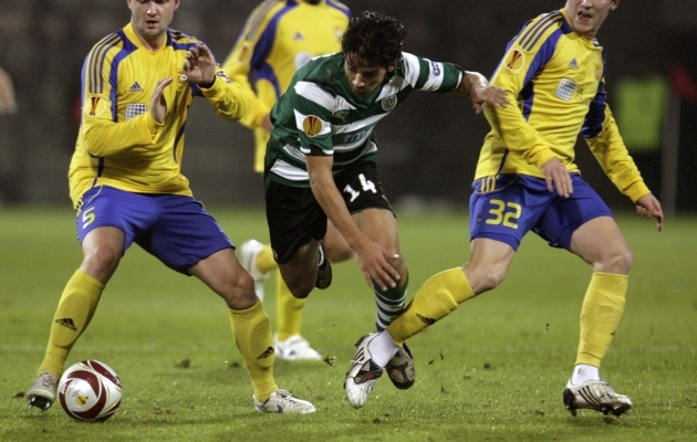 Matias Fernandez Lissaboni Sportingu Euroopa liiga mängus Ventspilsi vastu. Foto: Scanpix / Ints Kalnins / Reuters
