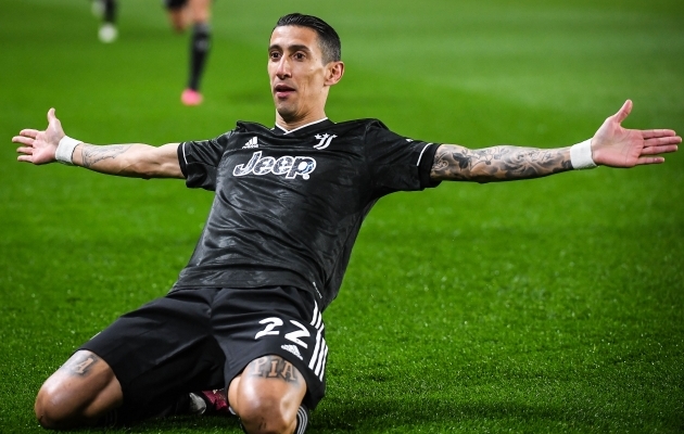 Angel Di Maria l&otilde;i k&uuml;baratriki ning vedas Juventuse 1/8-finaali. Foto: Scanpix / Matthieu Mirville / ZUMA Press Wire