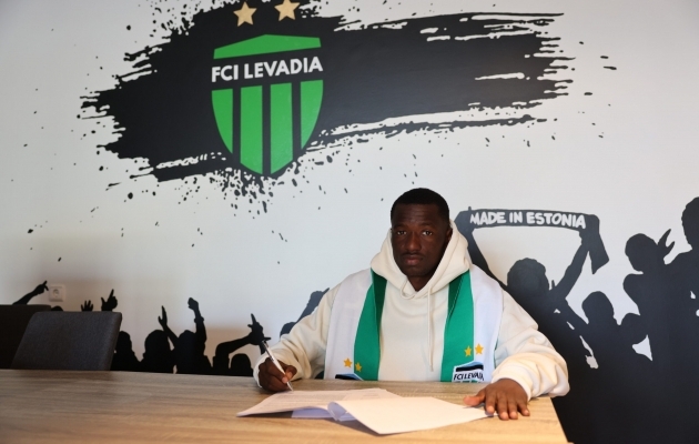 Mollo Bessala allkirjastas Levadiaga esimese profilepingu. Foto: FCI Levadia