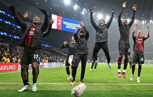 AC Milan p&auml;&auml;ses 11 aasta j&auml;rel taas Meistrite liiga veerandfinaali. Foto: Scanpix / Justin Tallis / AFP