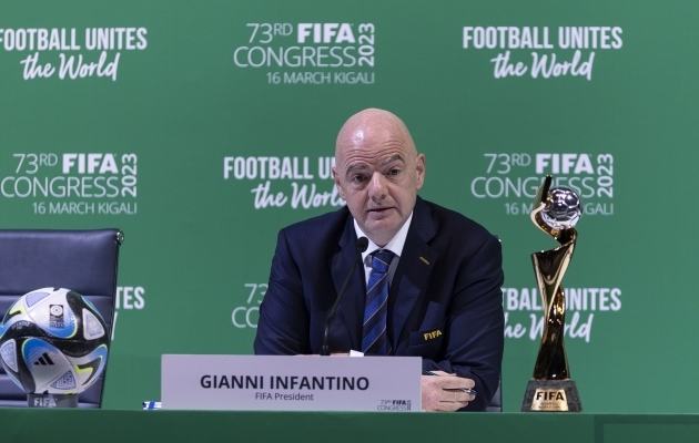 FIFA president Gianni Infantino on veendunud, et jalgpalli peab varasemast rohkem mängima. Foto: Scanpix / AP Photo