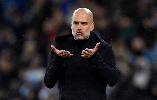 Manchester City peatreener Pep Guardiola. Foto: Scanpix / Oli Scarff / AFP