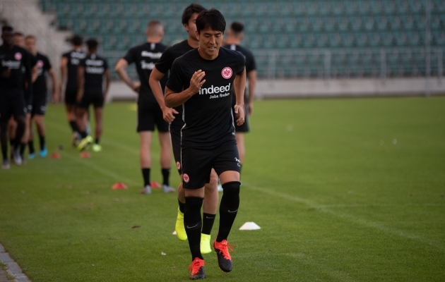 Makoto Hasebe käis 2019. aastal ka Tallinnas, kui Eintracht kohtus eurosarjas Floraga. Foto: Liisi Troska