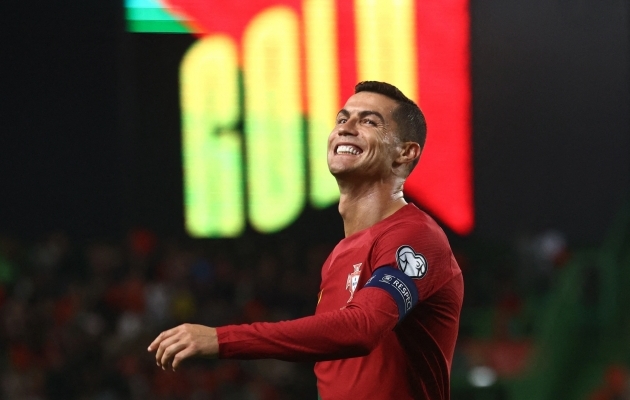 Cristiano Ronaldo tegi seda, mida kõige paremini oskab. Ta lõi väravaid. Foto: Scanpix / Pedro Nunes / Reuters