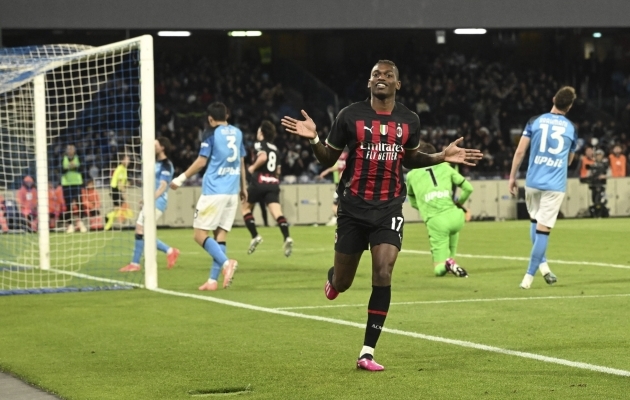 Meistrite liiga veerandfinaali peaproov: Milan tegi Napoli võõrsil tükkideks, Leao hiilgas duubliga