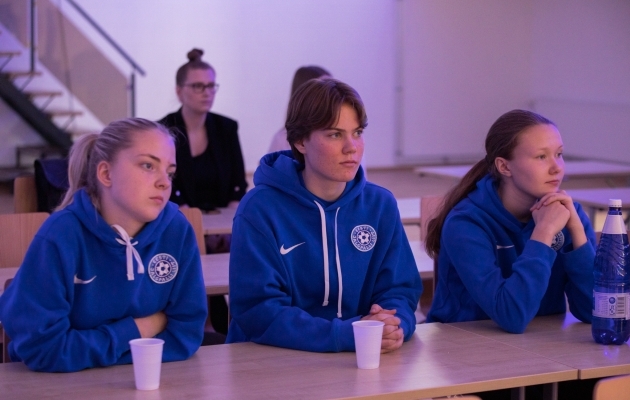 Koondise kapten Liisa Liimets on juba saanud naiste A-koondises kirja mitteametliku debüüdi. Foto: Katariina Peetson / jalgpall.ee