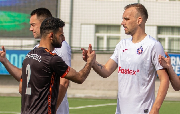 Nikita Baranov eelmises kohtumises Shiraki vastu. Foto: FC Pyunik / Facebook
