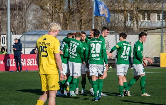 Flora l&otilde;i Kuressaares neli v&auml;ravat. Foto: Allan Mehik