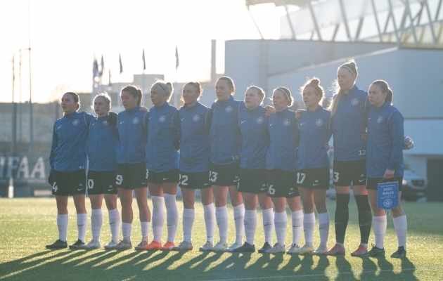 Eesti koondis kohtumises Maltaga. Foto: Liisi Troska / jalgpall.ee
