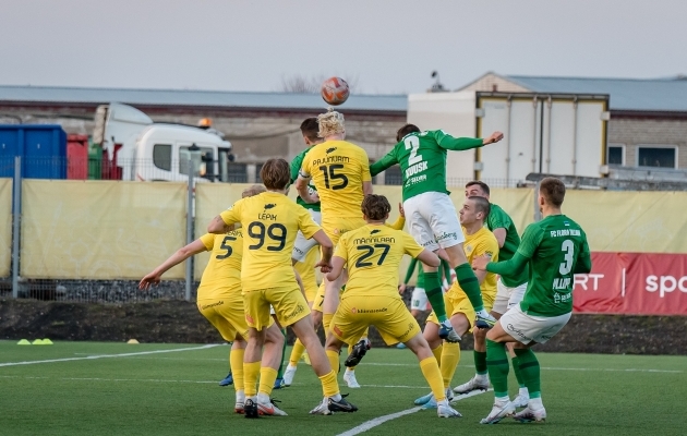 FC Kuressaare pidas nädala jooksul kaks kõva duelli. Foto: Allan Mehik