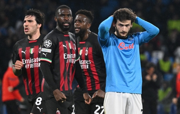 Hvitsa Kvaratshelia penaltieksimus v&otilde;ttis Napoli &otilde;htu kokku. Foto: Scanpix / EPA / CIRO FUSCO