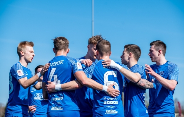 Tartu Tammeka alistas v&otilde;&otilde;rsil Harju Laagri ning teenis oma selle hooaja esimese v&otilde;idu. Foto: Liisi Troska / Jalgpall.ee