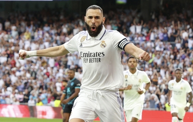 Benzema tõusis avapoolaja kübaraga Lewandowski kannule
