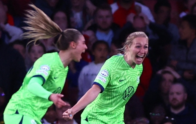 Pauline Bremer lõi 119. minutil võiduvärava ning tassis Wolfsburgi Meistrite liiga finaali. Foto: Scanpix / Matthew Childs / Action Images via Reuters