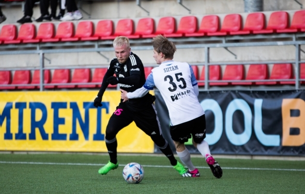 Henri J&auml;rvelaid m&auml;ngus Kalevi vastu. Foto: Katariina Peetson / jalgpall.ee