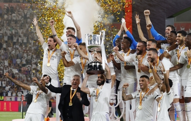 Real Madrid sai taaskord karika t&otilde;stmist praktiseerida. Foto: Scanpix / REUTERS / Marcelo Del Pozo