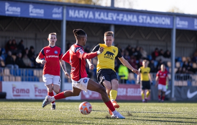Vaprus oli olenmata pikast s&otilde;idust Narvas edukam, alistades kohaliku Transi seisuga 2:0. Foto: Jana Pipar
