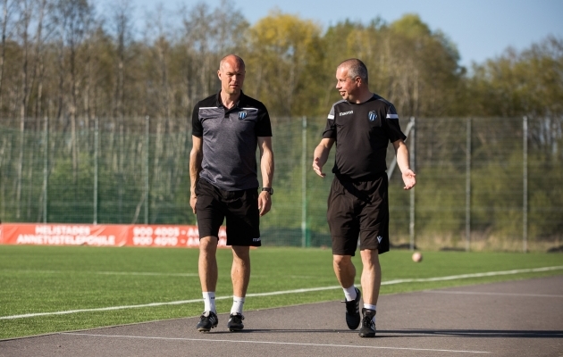 Rakett Kalevit juhivad Aivar Anniste (vasakul) ja Daniel Meijel (paremal). Foto: Katariina Peetson / jalgpall.ee