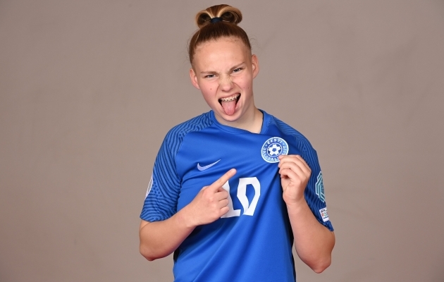 Eesti U17 koondislane Aleksandra Kelli. Foto: UEFA