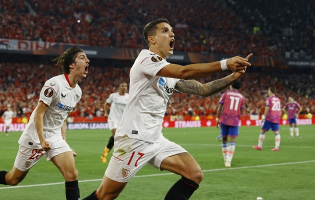 Erik Lamela lõi lisaajal Sevilla võiduvärava. Foto: Scanpix / Marcelo Del Pozo / Reuters