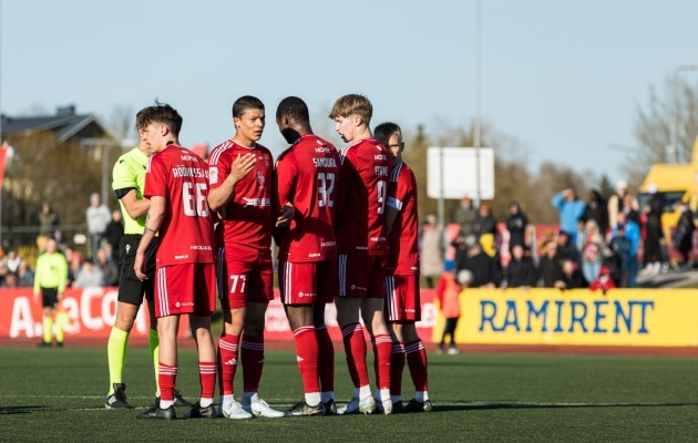 2022. aastal Esiliiga v&otilde;itnud Harju m&auml;ngib sel aastal ka tugevuselt teises liigas. Foto: Katariina Peetson / jalgpall.ee