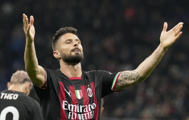 Giroud tagus Sampdoriale kolmeka ning säilitas Milani Meistrite liiga lootuse