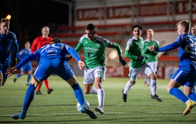 Levadia v&otilde;itis viimase omavahelise m&auml;ngu Tammeka vastu 3:0. Foto: Jana Pipar
