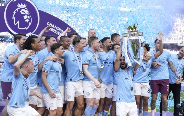 Manchester City krooniti hooajal 2022-23 Inglismaa meistriks. Foto: Scanpix / Andrew Yates / ZUMA Press