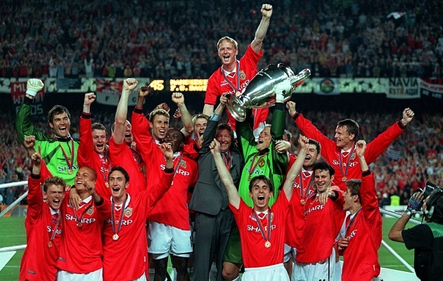 Manchester United on seni ainus Inglismaa klubi, kes võitnud ühe hooajaga liiga, Inglismaa karika ja Meistrite liiga. Aasta siis oli 1999. Foto: Scanpix / John Sibley / Action Images via Reuters