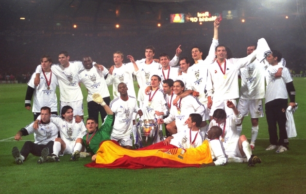 Real Madrid alistas 2002. aasta Meistrite liiga finaalis 2:1 Leverkuseni Bayeri. Foto: Scanpix / Horstmueller GmbH via www.imago-images.de