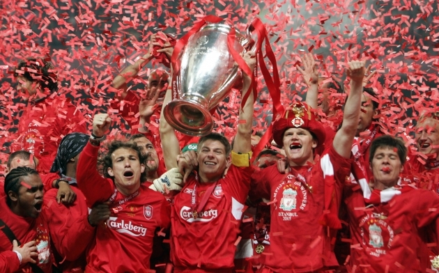 Liverpool võitis 2005. aastal oma ajaloo esimese Meistrite liiga karika ja viienda Euroopa meistritiitli. Foto: Scanpix / Filippo Monteforte / AFP