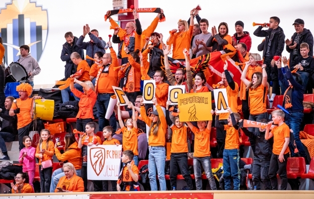 Jõhvi FC Phoenixis on eriliselt au sees ka saalijalgpall. Foto: Liisi Troska / jalgpall.ee
