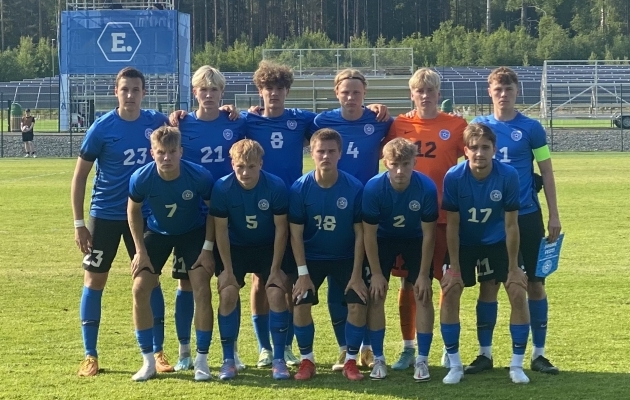 Eesti U19 koondis lõi kümnemehelisele Lätile kuus väravat