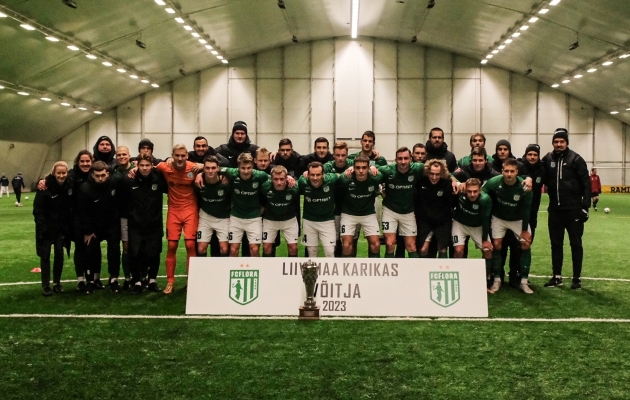 FC Flora alistas 2023. aasta Liivimaa karikafinaalis 2:0 L&auml;ti klubi Valmiera FC. Foto: Mauri Levandi