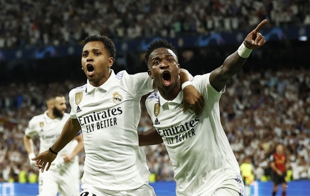 Ühe mehe õnn on teise mehe ebaõnn: Rodrygo ja Vinicius kasutasid Hazardi vigastused ning halva vormi ära. Nüüd on brasiillased Real Madridi põhitegijad. Foto: Scanpix / Juan Medina / Reuters