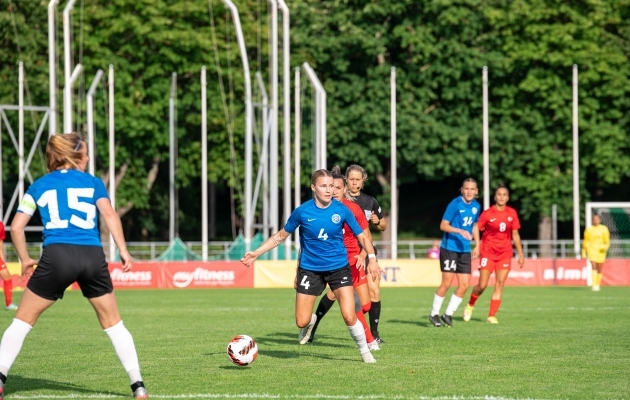 Eesti naiste koondis kaotas kodus T&uuml;rgile 0:3. Foto: Liisi Troska / jalgpall.ee
