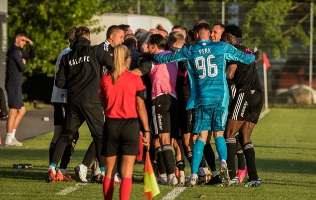 N&otilde;mme Kalju sai TNTK jalgpalliv&auml;ljakul k&uuml;lalistest jagu. Foto: Janek Eslon (arhiiv)