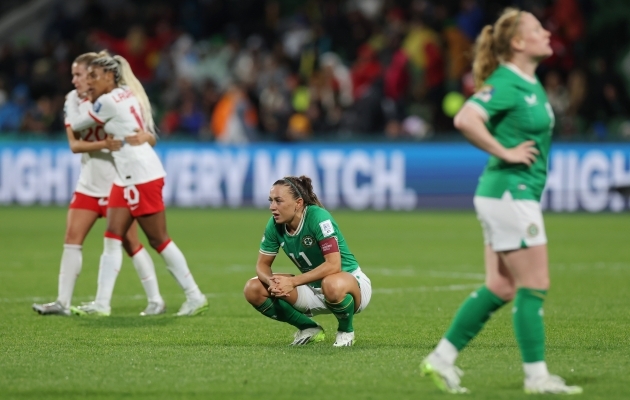 Katie McCabe'i (number 11) ajaloolisest olümpiaväravast ei piisanud - Iirimaa langes turniirilt välja. Foto: Scanpix / Richard Wainwright / EPA