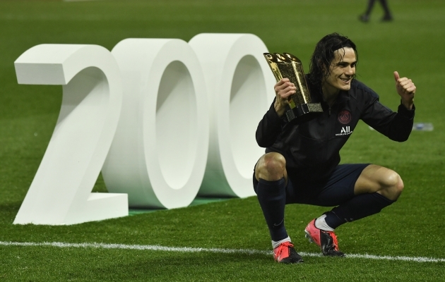 Edinson Cavani lõi PSG särgis 200 väravat. Foto: Scanpix / Julien de Rosa / EPA