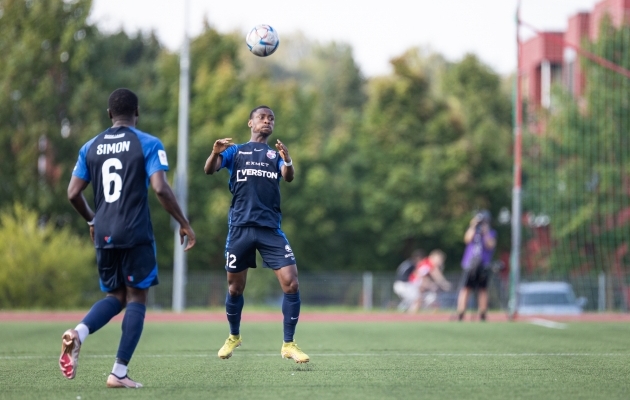 Abdul Razak Yusif (number 12) oli &uuml;ks kahest, kes sai Harju vastu vigastada. Foto: Jana Pipar