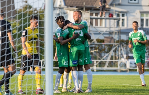 Levadia võttis vaatamata ebakindlale perioodile 3:0 võidu. Foto: Katariina Peetson / jalgpall.ee