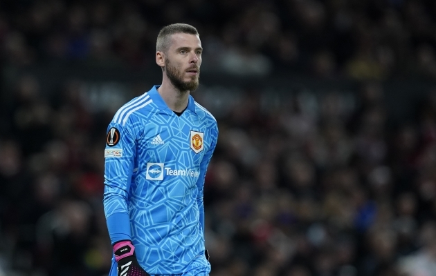 David de Gea k&auml;is eelmisel hooajal Manchester Unitedi eest platsil 58 mat&scaron;is ning sai kirja 25 nullim&auml;ngu. Foto: Scanpix / Andrew Yates / Zuma Press Wire