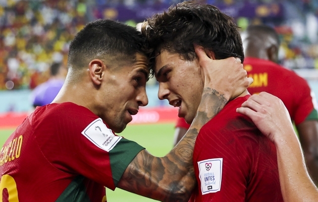 Joao Cancelo ja Joao Felix liitusid Barcelonaga. Foto: Scanpix / Jose Sena Goulao / EPA