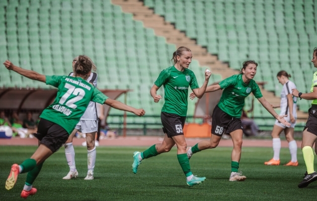 Lisette Tammik (nr 59) lõi Vorsklale oivalise värava. Foto: Kenn Rull / Tallinna FC Flora